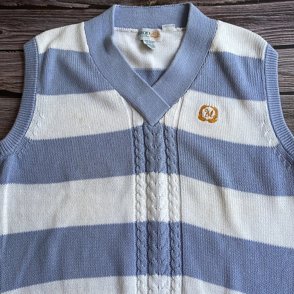 VINTAGE | IZOD preppy striped sweater vest - Picture 5 of 10